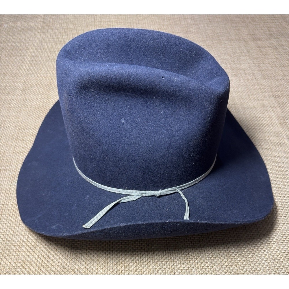 American Hat Co Maxi-Felt Pure‎ Wool Size 7 1/4" Blue Western Cowboy Hat
